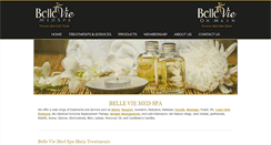 Desktop Screenshot of belleviemedspa.com